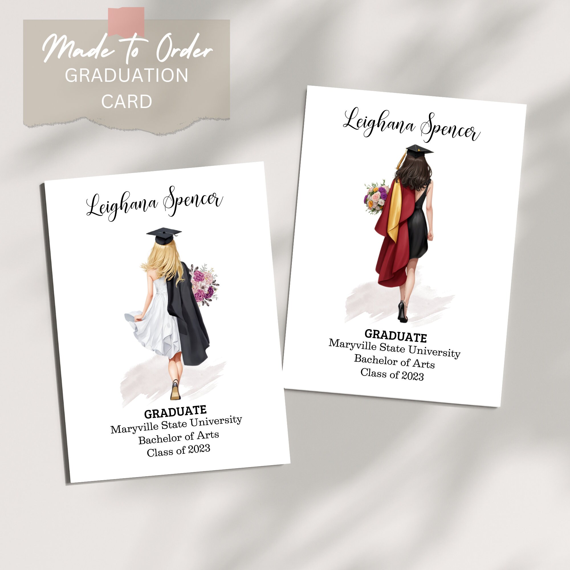 Downloadable Personalized Graduation Card Class of 2024 Custom ...