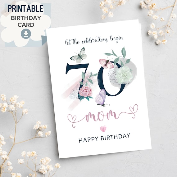 Biglietto Auguri 70 Anni Per Amica: Wonderful At Seventy Con Farfalla Viola E Fiori