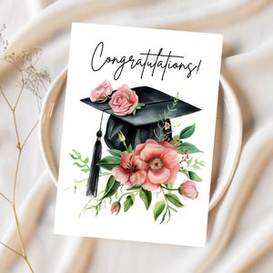 Carte de remise des diplômes imprimable à téléchargement immédiat | Félicitations diplômé | de remise des diplômes pliable | Promotion 2025 | Félicitations diplômé | Diplômé 2025