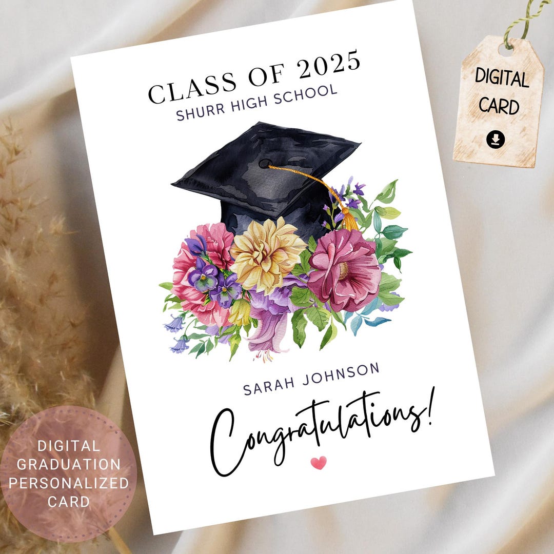 Congratulations Grad Class of 2025 Congrats Graduation Card Customized ...
