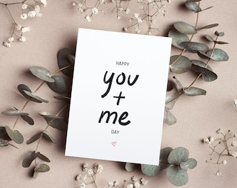 Anniversary Card | Cute Anniversary Card For Wife, Husband, Boyfriend,  Girlfriend,  Partner | Folded Card | 5" by 7" Printable Card