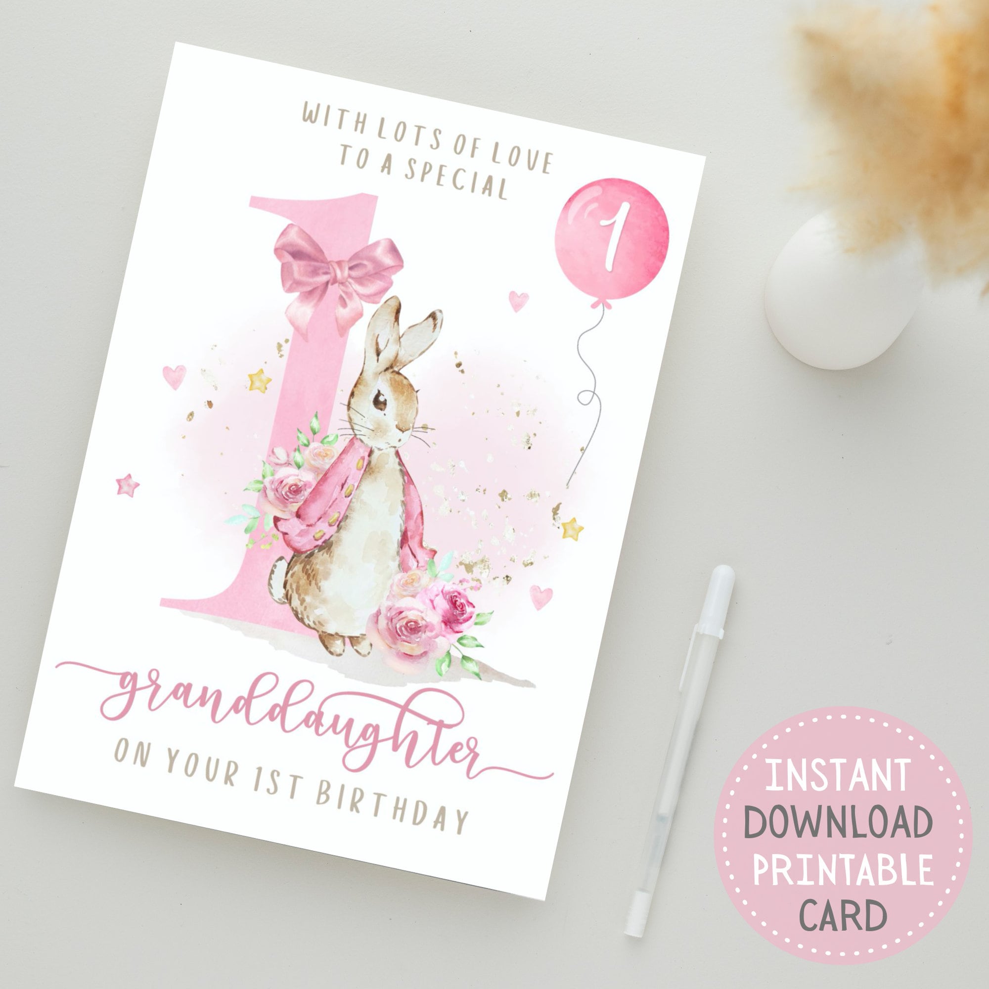 White Cotton Cards Handgefertigte Geburtstagskarte 'Once Upon A Time' Für Enkelin – Große Glitzer-Karte