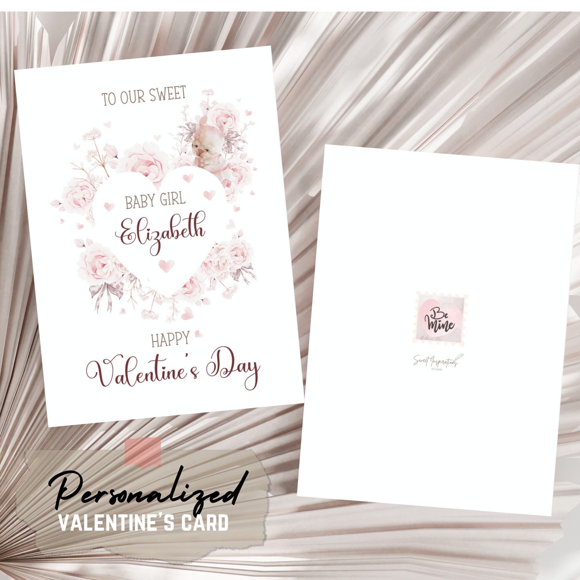 Baby's First Valentine's Day Greeting Personalized 1st Valentine's Day ...