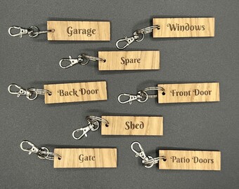 Key Organiser Keyrings - House Keyrings - Key Tags - Door Key Organisers - Key Fob Keyrings - Key Labels - Wooden Key Organiser Keychains