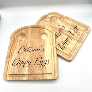 Personalised Wooden Egg Board - Dippy Egg Plate - Breakfast Board - Egg and Soldiers - Easter Gift - Easter Sunday Breakfast - Birthday Gift