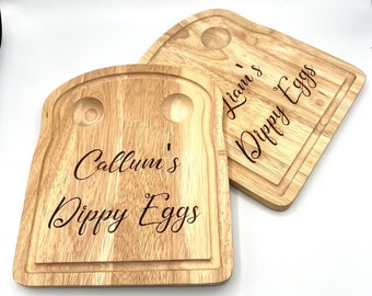 Personalised Wooden Egg Board - Dippy Egg Plate - Breakfast Board - Egg and Soldiers - Easter Gift - Easter Sunday Breakfast - Birthday Gift