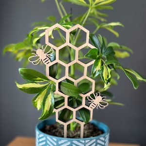 Plant Trellis - Bumble Bee and Honeycomb