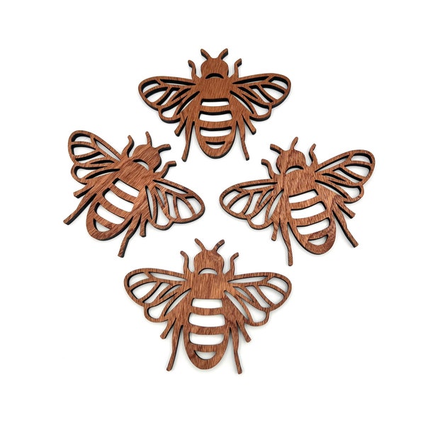 Wooden Bee Coasters - Table Mats - Coffee Coasters - Table Coasters - Drinks Coasters - home warming - birthday gift - Christmas present