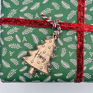 Wooden Christmas Tree Gift Tag