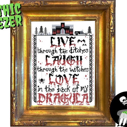 Rob Zombie / Live Laugh Love Parody Cross Stitch Pattern PDF Etsy