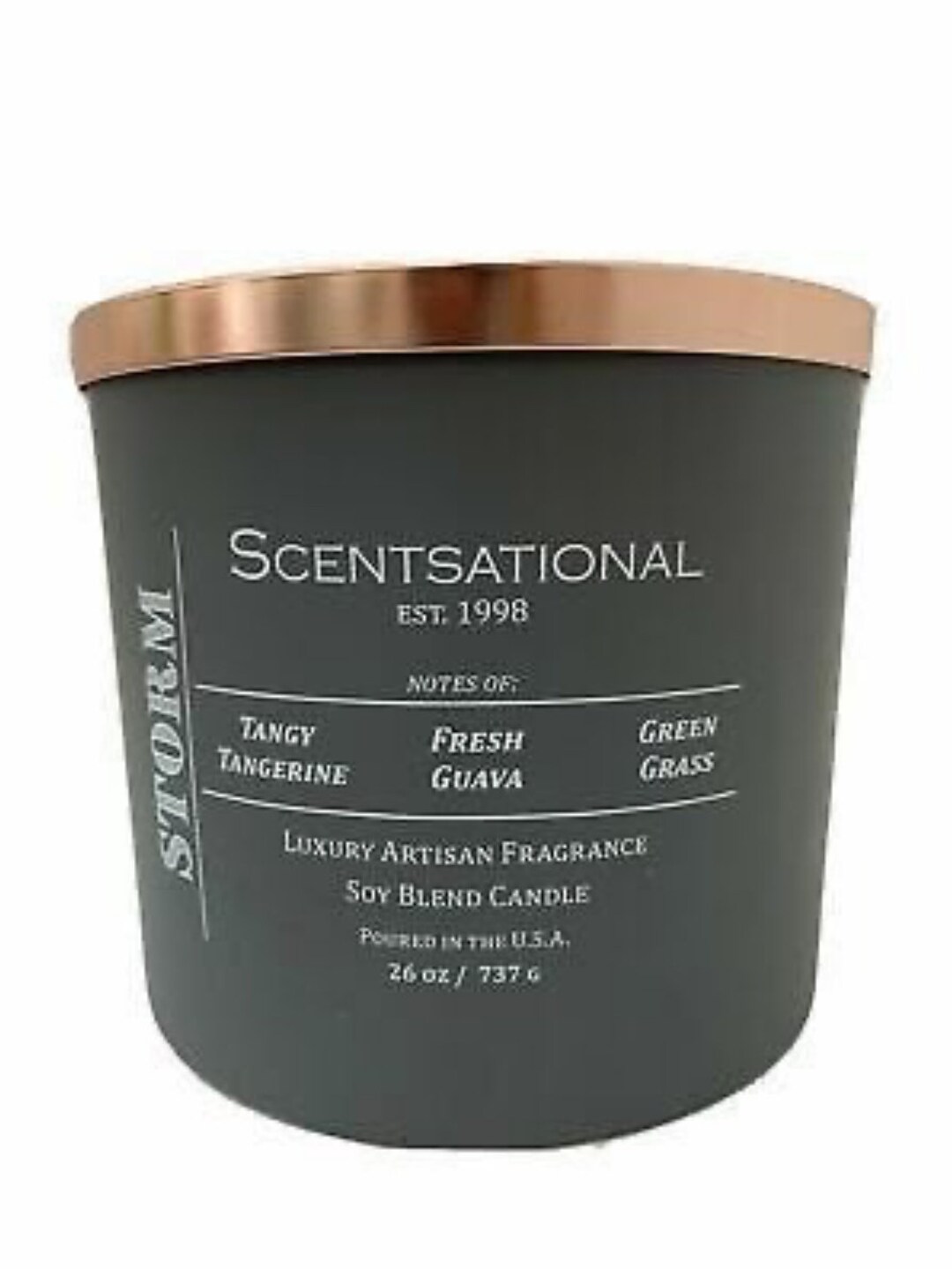 Scentsational Storm 3wick Natural Soy Jumbo Size Candle 26 Oz Etsy