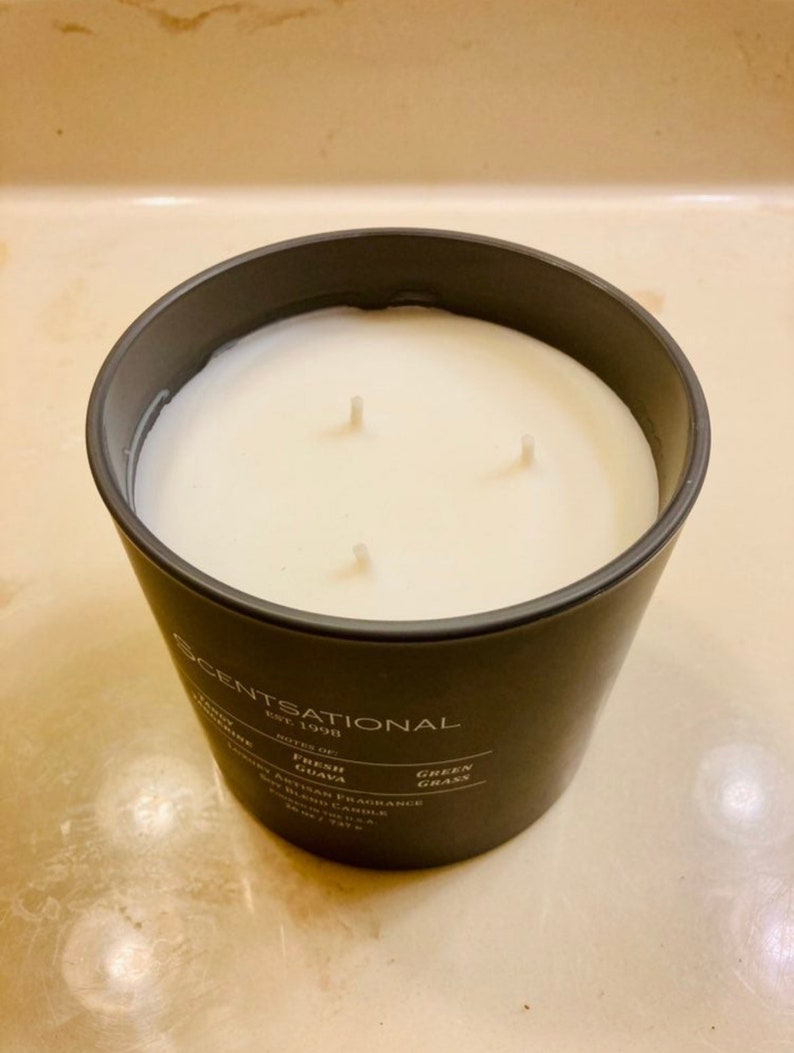 Scentsational Storm 3wick Natural Soy Jumbo Size Candle 26 Oz Etsy