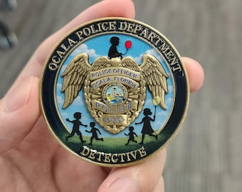 Ocala PD ICAC (Internet Crimes Against Children) Challenge coin - GOLD (only 50 made)