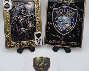 Ocala Police Department - Traffic Homicide Unit  Challenge Coin  - Original - Poker Card Size