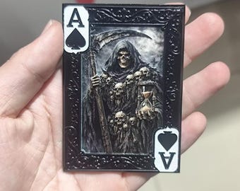 Departamento de Policía de Ocala - Moneda conmemorativa de la Unidad de Homicidios de Tráfico, Edición Limitada - Variante Blanca/Negra - Tamaño de una carta de póker
