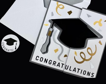 Customizable Handmade Graduation Card: Tassel Worth the Hassle - High School or Bachelor's (5" square)