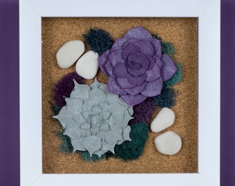 Paper Succulent Wall Decor: Box Garden Series No. 0121 (7.13")