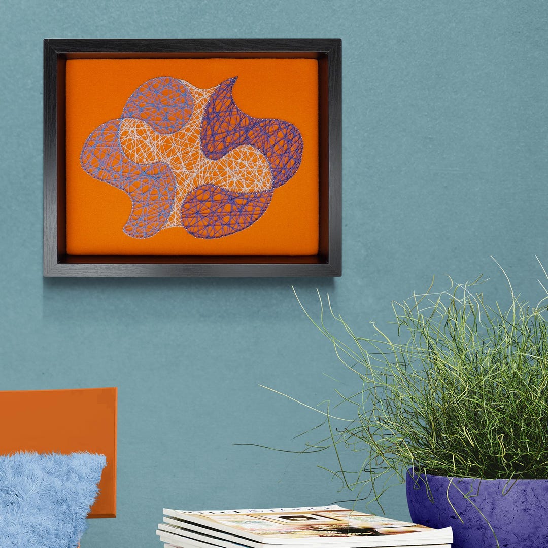 Bold-colored String Art: Biomorphic Strings Series No. 0114 (14.88 X 11 ...