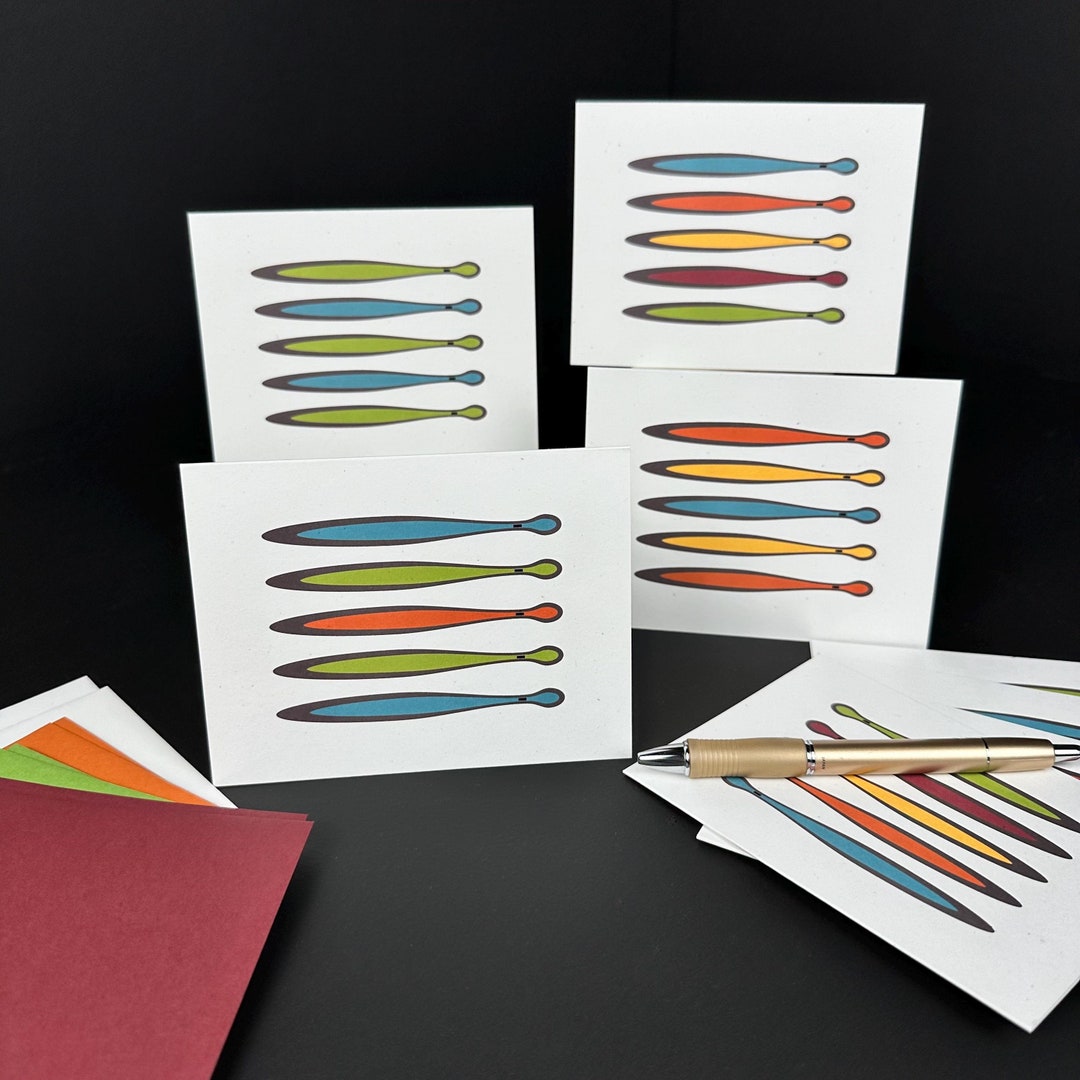 Eco-friendly Mid-century Modern Note Cards: Fisk Freeway Series ...