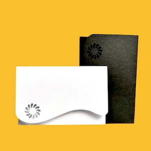 Geschenkkarten-Umschlag zum Anbringen in Grußkarten, Weiß oder Schwarz