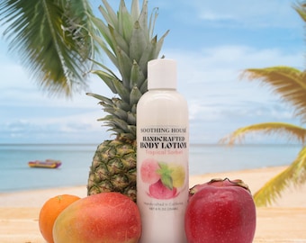 Handcrafted Tropical Sorbet Body Lotion for Moisturization, Hydration, Smooth, and Soft Skin