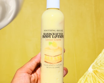 Handcrafted Lemon Creme Lotion for Skin Hydration and Protection