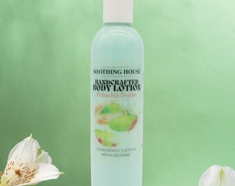 Handcrafted Pistachio Dream Body Lotion for Moisturizing, Hydration, Smooth, Silky, and Glowy Skin