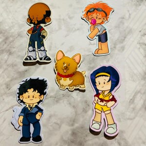 Adesivi Cowboy Bebop / Fanart Cowboy Bebop / Adesivi Anime anni '90 / Adesivi Anime Cowboy Bebop