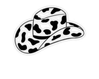 Cow Print Cowboy Hat Stickers - Etsy UK