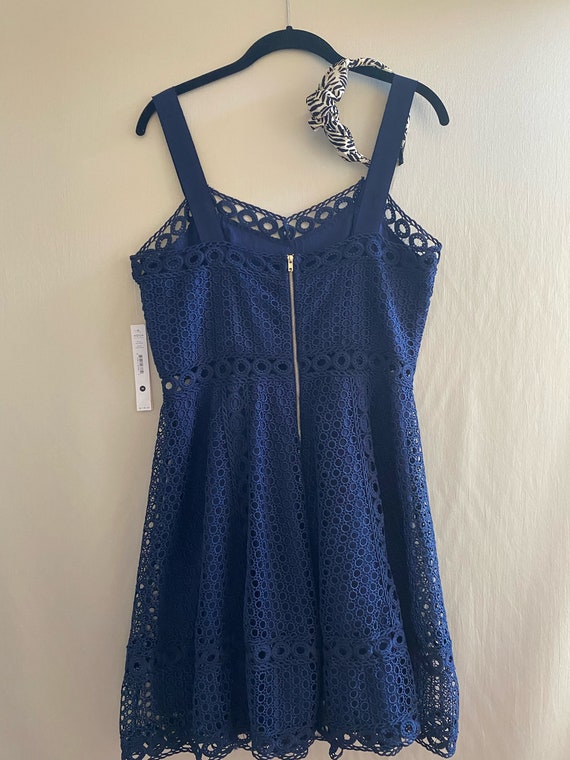 Aqua Brand Navy Blue Circle Lace Dress + Matching… - image 2