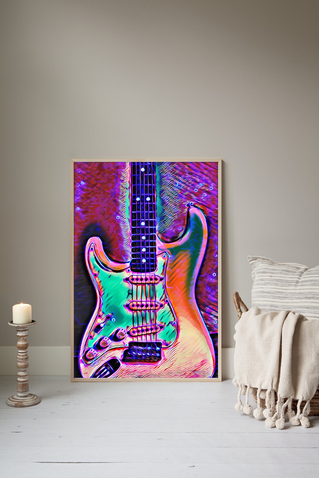 Striking Appearance Print Musician Gift, Music Room Décor, Guitar Wall