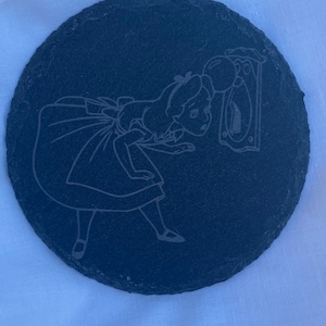 Alice in wonderland slate coasters set of 4
