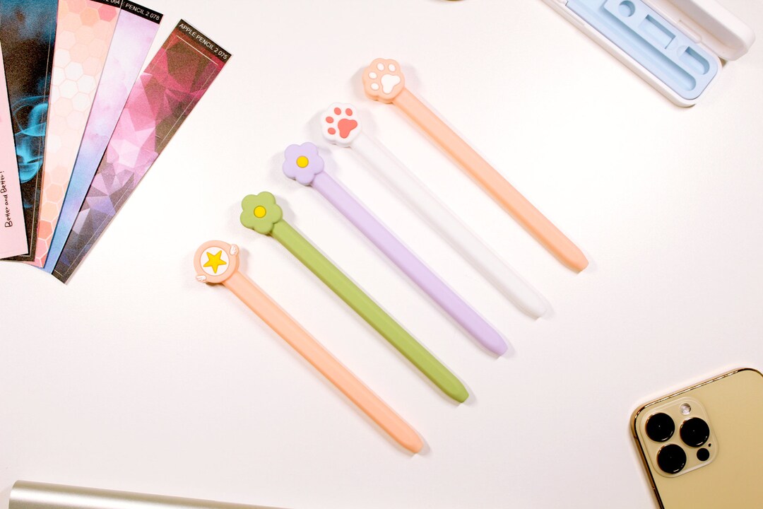 Apple Pencil 2 Case Cute Design, Customizable Name/text Soft Silicone