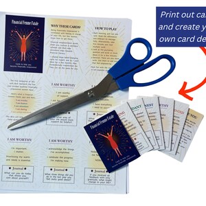 Baraja de cartas imprimible de Financial Femme Fatale. Tarjetas de afirmación para mujeres que desean empoderamiento financiero. Mentalidad de riqueza. Afirmaciones de dinero.