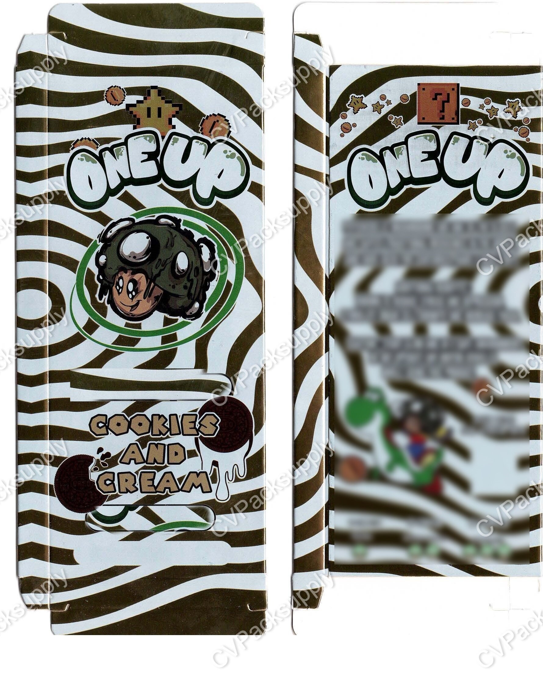 One up Mushroom Chocolate Bar Cookies and Creme Box Empty Etsy Australia