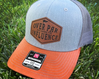 Over Par and Under the Influence | Patch Hat | Golf Hat | Richardson Hats | Golf Dad | Golf Hats for Men