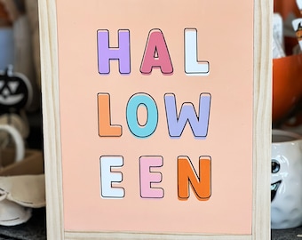 Halloween Wood Sign | Halloween Decor | Framed Farmhouse Sign | Fall Decor | Halloween