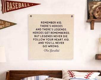 The Sandlot Canvas Flag | Boys Room Decor | Canvas Banner