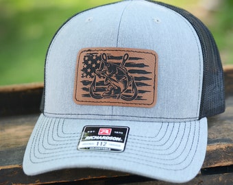 Fishing Hat | Bass Fishing | Bass Fishing Hat | Patch Hat | Dad Gifts | Golf Hats for Men
