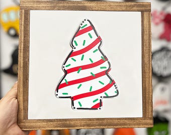 Christmas Tree Snack Cake Attachment | Interchangeable Sign | Interchangeable Door Hanger