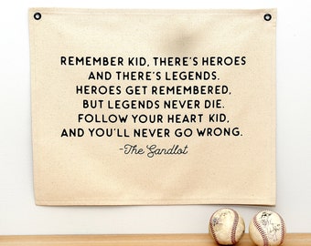 The Sandlot Canvas Flag | Boys Room Decor | Canvas Banner
