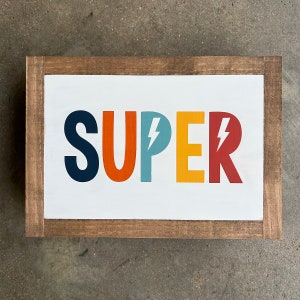 Superhero Sign | Kids Decor | Superhero Room | Nursery Decor | Superhero Decor