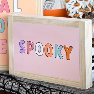 Spooky Wood Sign | Halloween Decor | Framed Farmhouse Sign | Fall Decor | Halloween
