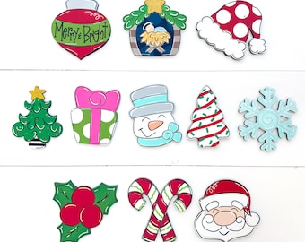 Christmas Door Hanger Attachments | Interchangeable Holiday Décor | Seasonal Front Door Decorations | Interchangeable Door Hanger Attachment