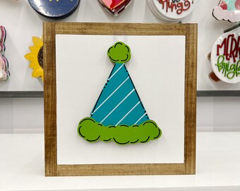 Birthday Hat Attachment | Interchangeable Sign | Interchangeable Door Hanger