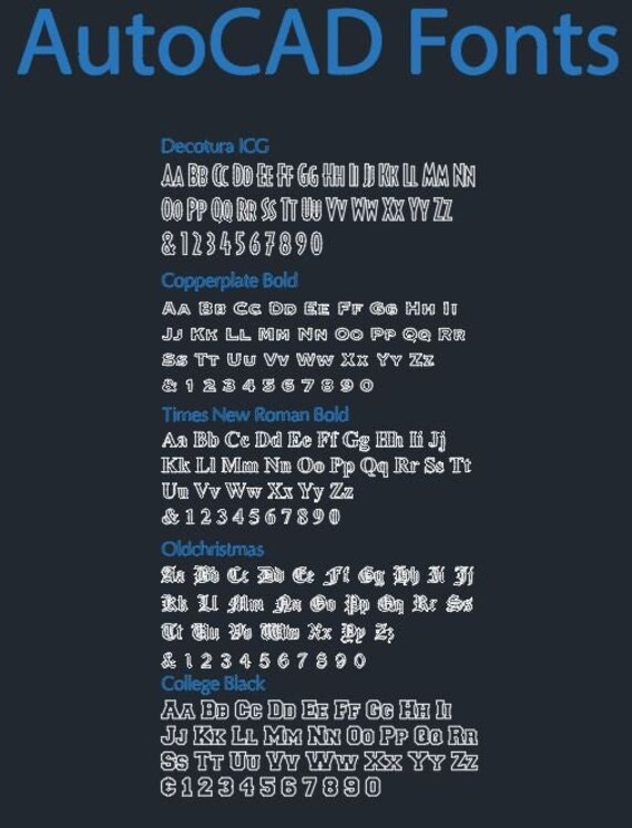 Autocad Fonts - Etsy Australia