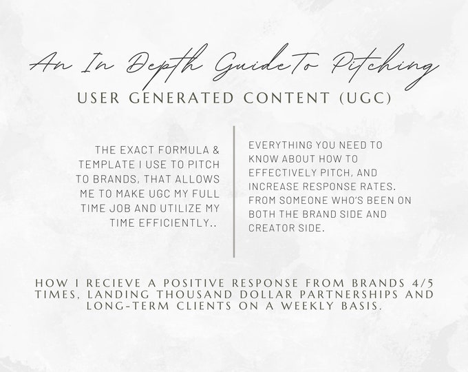 Ugc Pitch Email Template