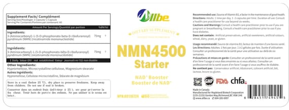 ALLBE NMN 4500 Starter Capsules, NAD+ Booster Supplement for 