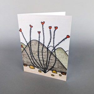 Cartões de felicitações Desert Life, inspirados no Arizona, desenhados à mão, cartões em branco - 6 cartões e 6 envelopes