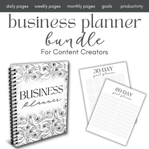 Social Media Planner, Business Planner, Content Planner, Small business Content calendar, Printable digital marketing planner, Social Media
